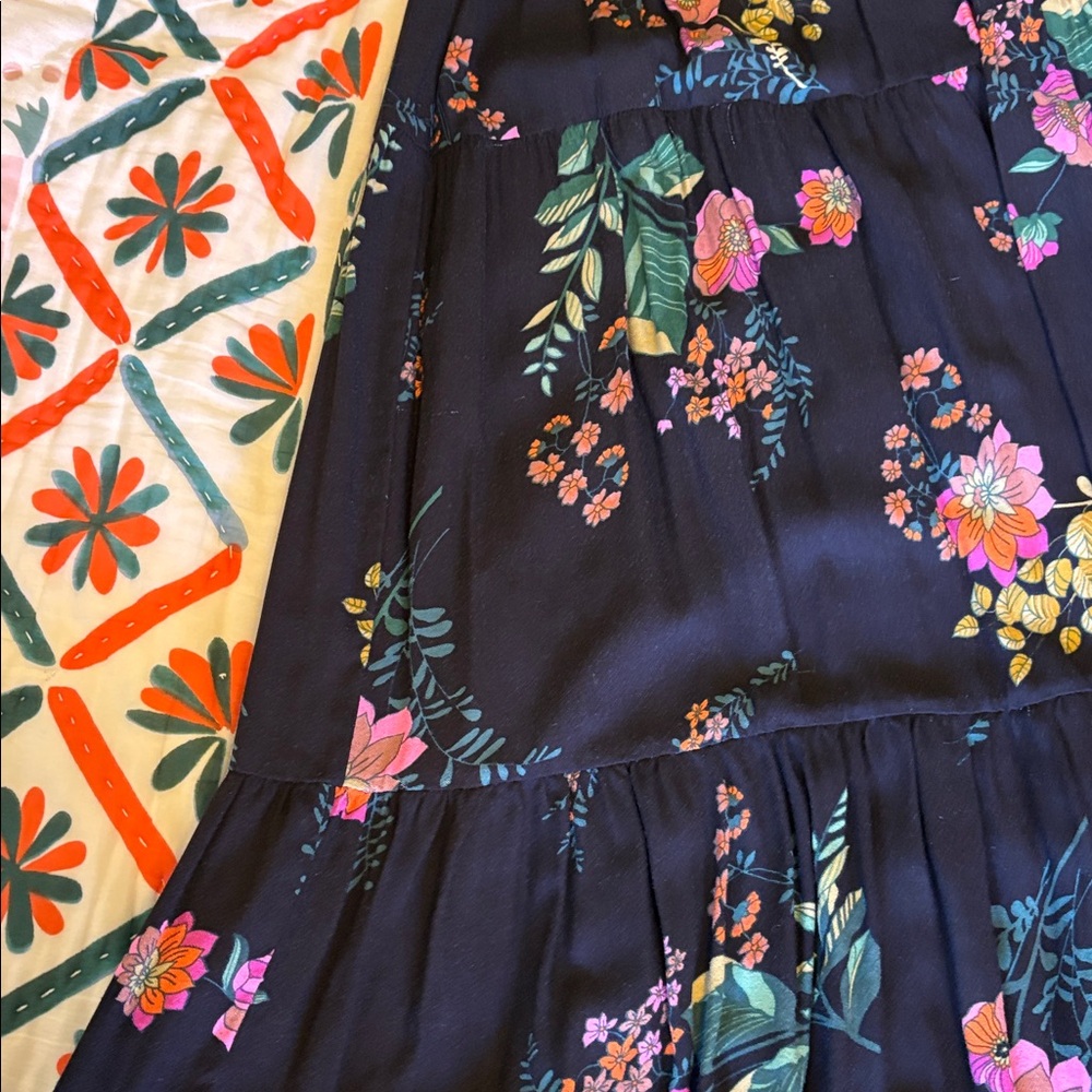 lovestitch Black Floral Halter Smocked-Waist Maxi Dress - Picture 5 of 5